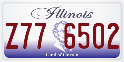 IL license plate Z776502