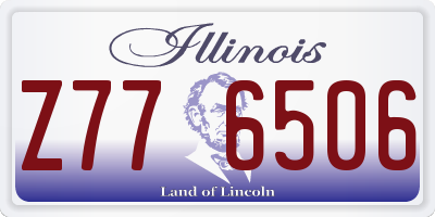 IL license plate Z776506