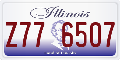 IL license plate Z776507
