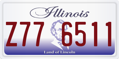 IL license plate Z776511