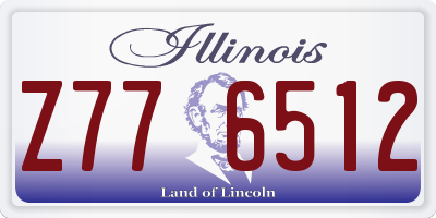 IL license plate Z776512