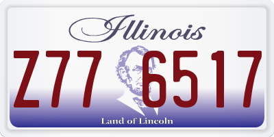 IL license plate Z776517