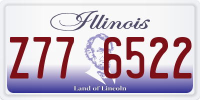 IL license plate Z776522