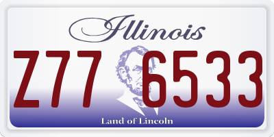 IL license plate Z776533