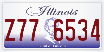 IL license plate Z776534
