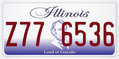 IL license plate Z776536
