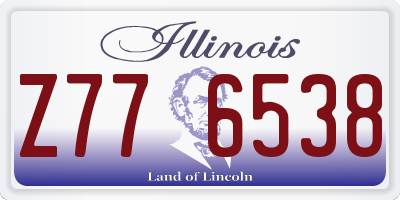 IL license plate Z776538
