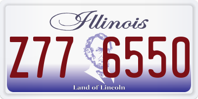 IL license plate Z776550