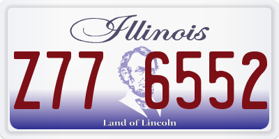 IL license plate Z776552