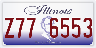 IL license plate Z776553