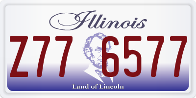 IL license plate Z776577