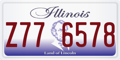 IL license plate Z776578
