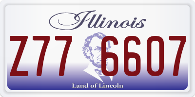 IL license plate Z776607