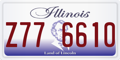 IL license plate Z776610
