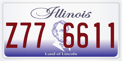 IL license plate Z776611