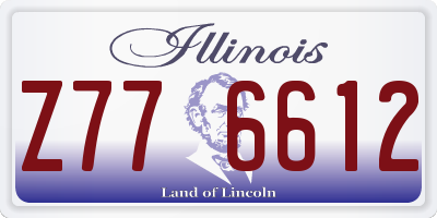 IL license plate Z776612