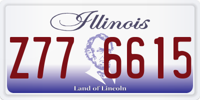 IL license plate Z776615
