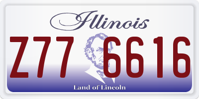 IL license plate Z776616