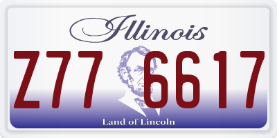 IL license plate Z776617