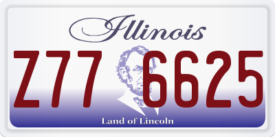 IL license plate Z776625