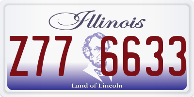 IL license plate Z776633