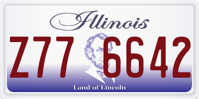 IL license plate Z776642