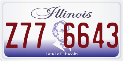 IL license plate Z776643