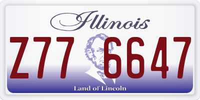 IL license plate Z776647