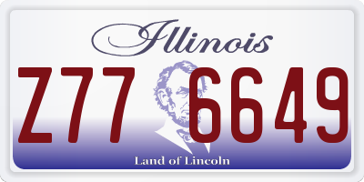IL license plate Z776649