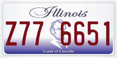 IL license plate Z776651
