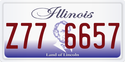 IL license plate Z776657