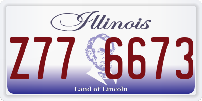 IL license plate Z776673
