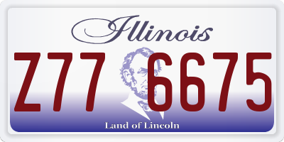 IL license plate Z776675