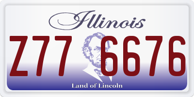 IL license plate Z776676