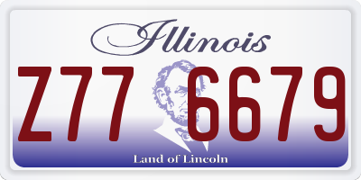 IL license plate Z776679