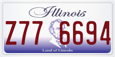 IL license plate Z776694