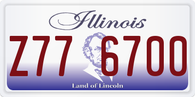 IL license plate Z776700