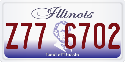 IL license plate Z776702