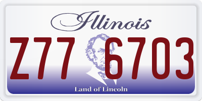 IL license plate Z776703