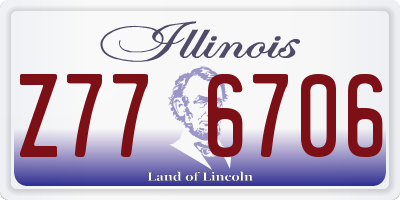 IL license plate Z776706