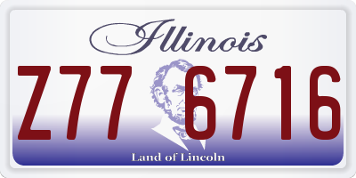 IL license plate Z776716