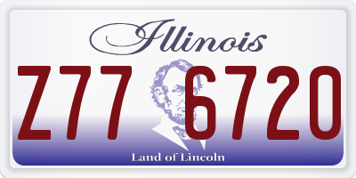 IL license plate Z776720