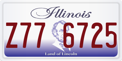 IL license plate Z776725