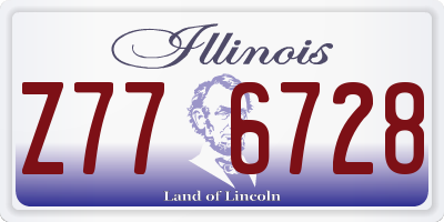 IL license plate Z776728