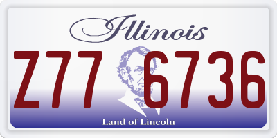 IL license plate Z776736