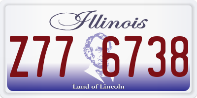 IL license plate Z776738