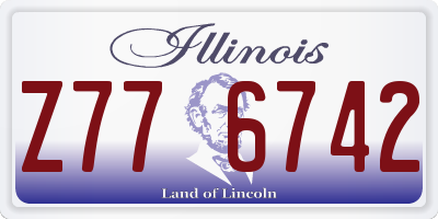 IL license plate Z776742