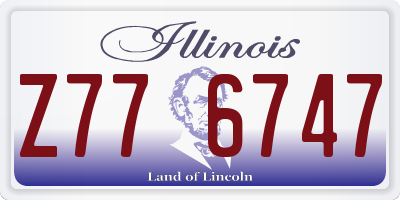 IL license plate Z776747