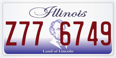 IL license plate Z776749