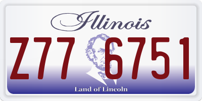 IL license plate Z776751